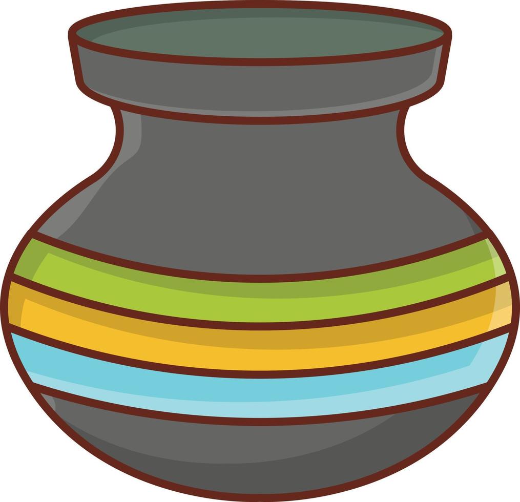 Ilustración de vector de florero sobre un fondo transparente. símbolos de primera calidad. icono de color plano de línea vectorial para concepto y diseño gráfico.