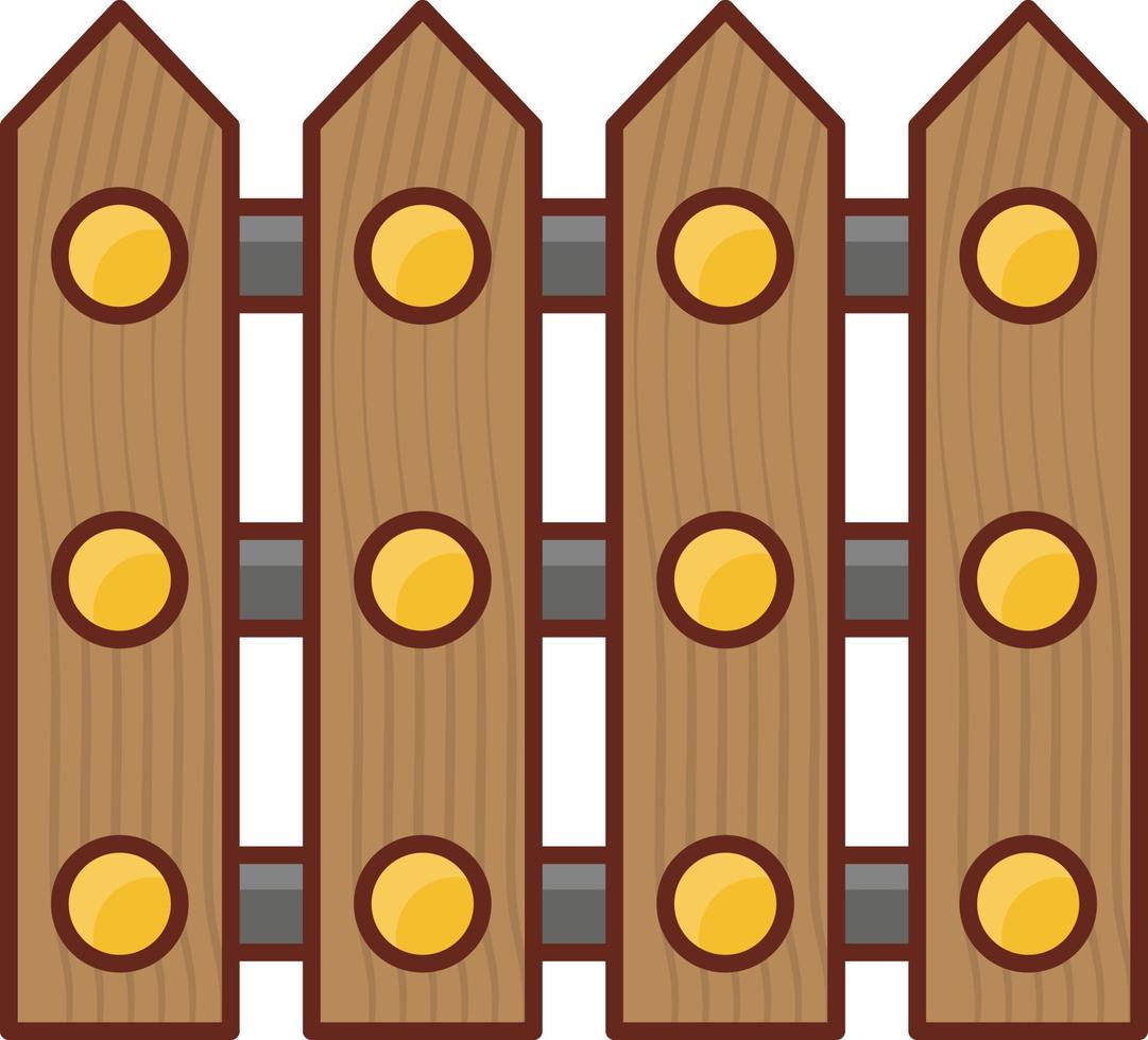 fence Vector illustration on a transparent background. Premium quality symbols. Vector Line Flat color  icon for concept and graphic design.