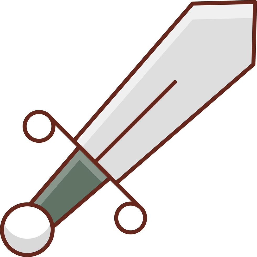 sword Vector illustration on a transparent background. Premium quality symbols. Vector Line Flat color  icon for concept and graphic design.