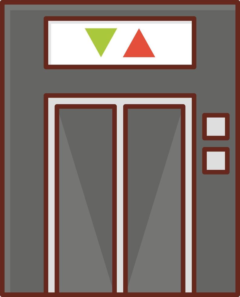 elevator Vector illustration on a transparent background. Premium quality symbols. Vector Line Flat color  icon for concept and graphic design.