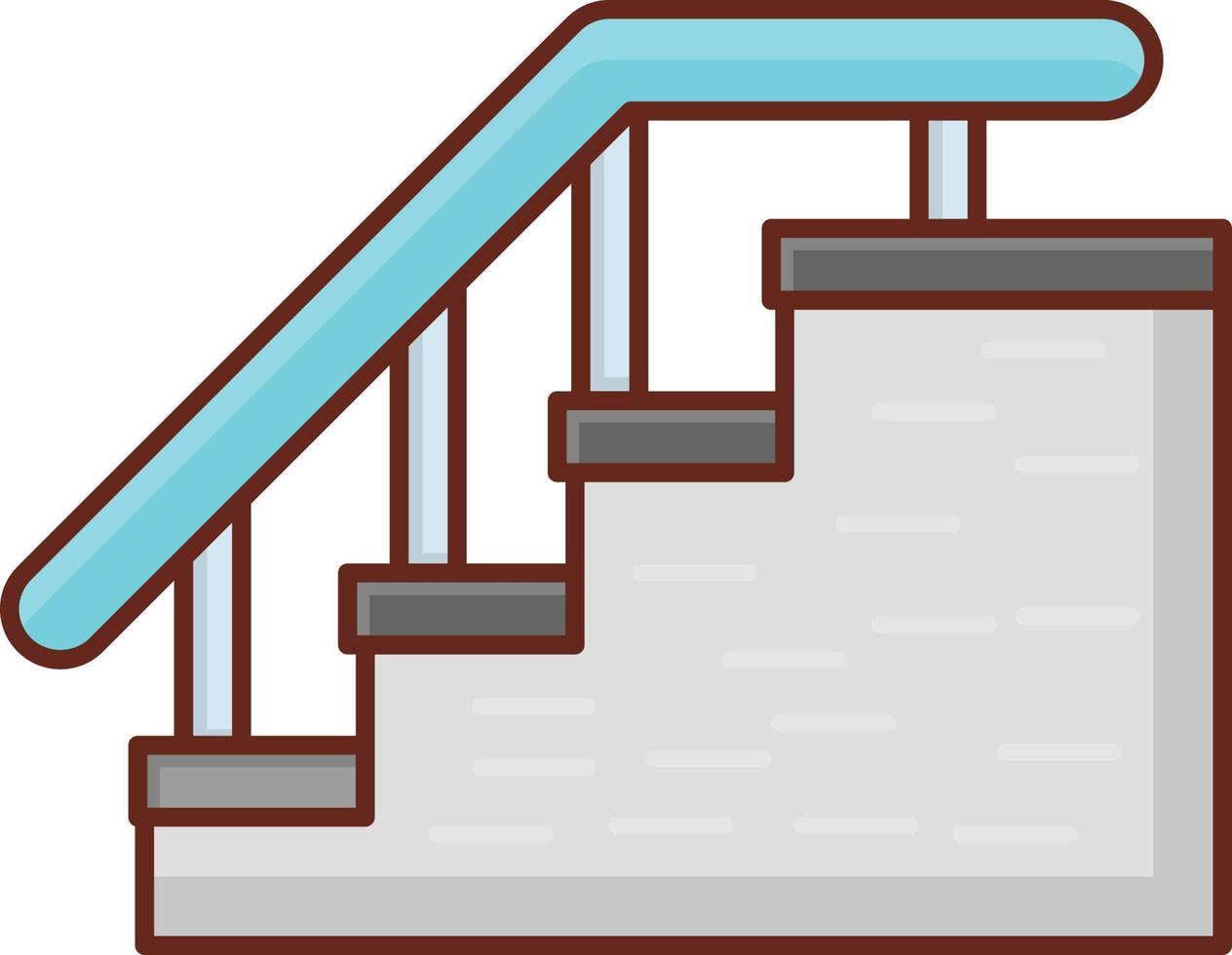 Ilustración de vector de escalera sobre un fondo transparente. símbolos de primera calidad. icono de color plano de línea vectorial para concepto y diseño gráfico.