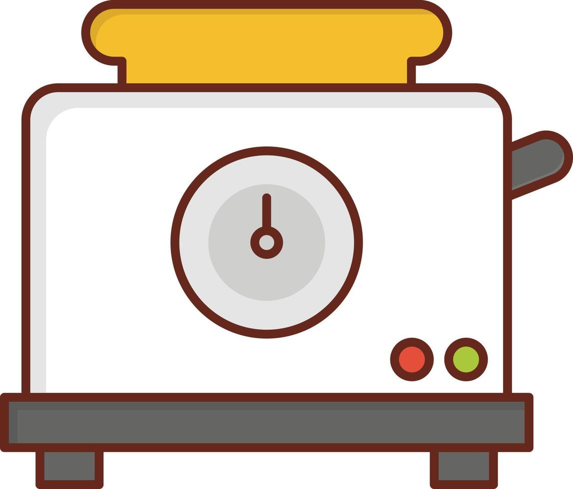 toaster Vector illustration on a transparent background. Premium quality symbols. Vector Line Flat color  icon for concept and graphic design.