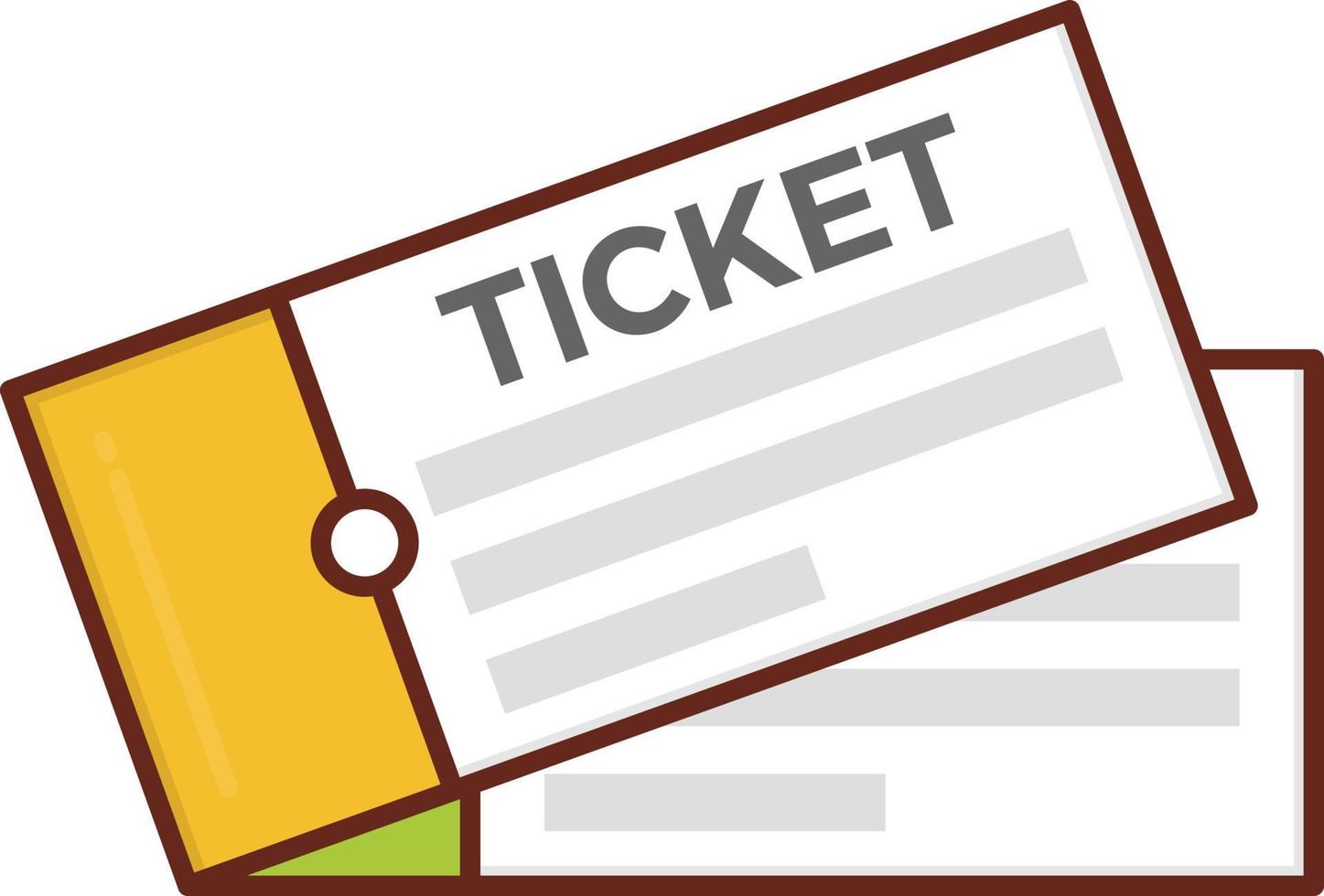 ticket Vector illustration on a transparent background. Premium quality symbols. Vector Line Flat color  icon for concept and graphic design.