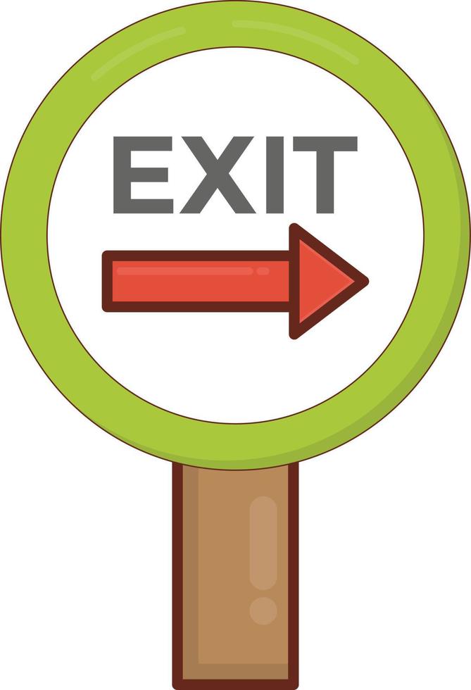 Exit Vector illustration on a transparent background. Premium quality symbols. Vector Line Flat color  icon for concept and graphic design.
