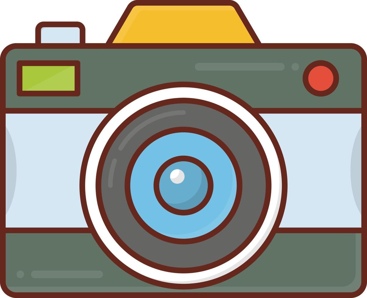 camera Vector illustration on a transparent background. Premium quality symbols. Vector Line Flat color  icon for concept and graphic design.