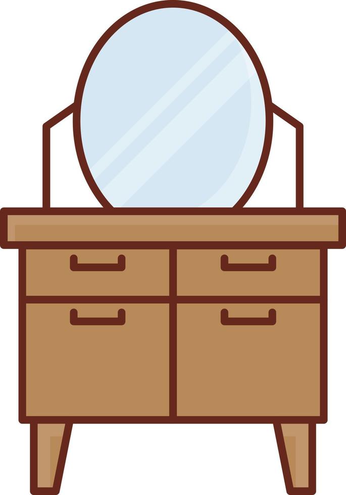 Ilustración de vector de espejo sobre un fondo transparente. símbolos de primera calidad. icono de color plano de línea vectorial para concepto y diseño gráfico.