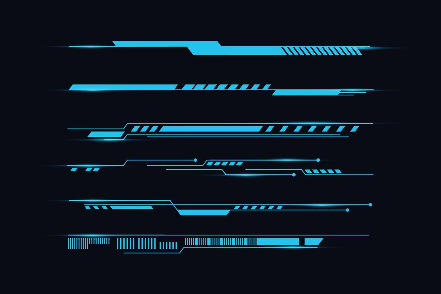 hi tech lines element design vector. futuristic modern line vector design template. Futuristic Elements Header Set Interface Control vector design template.