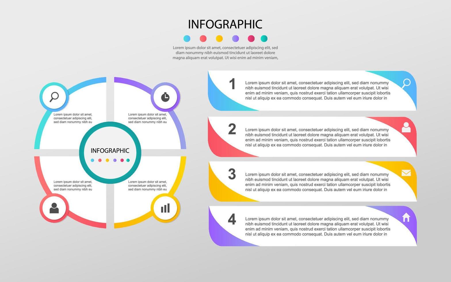 Business infographic design template with options, steps or processes. Can be used for workflow layout, diagram, annual report, web design vector