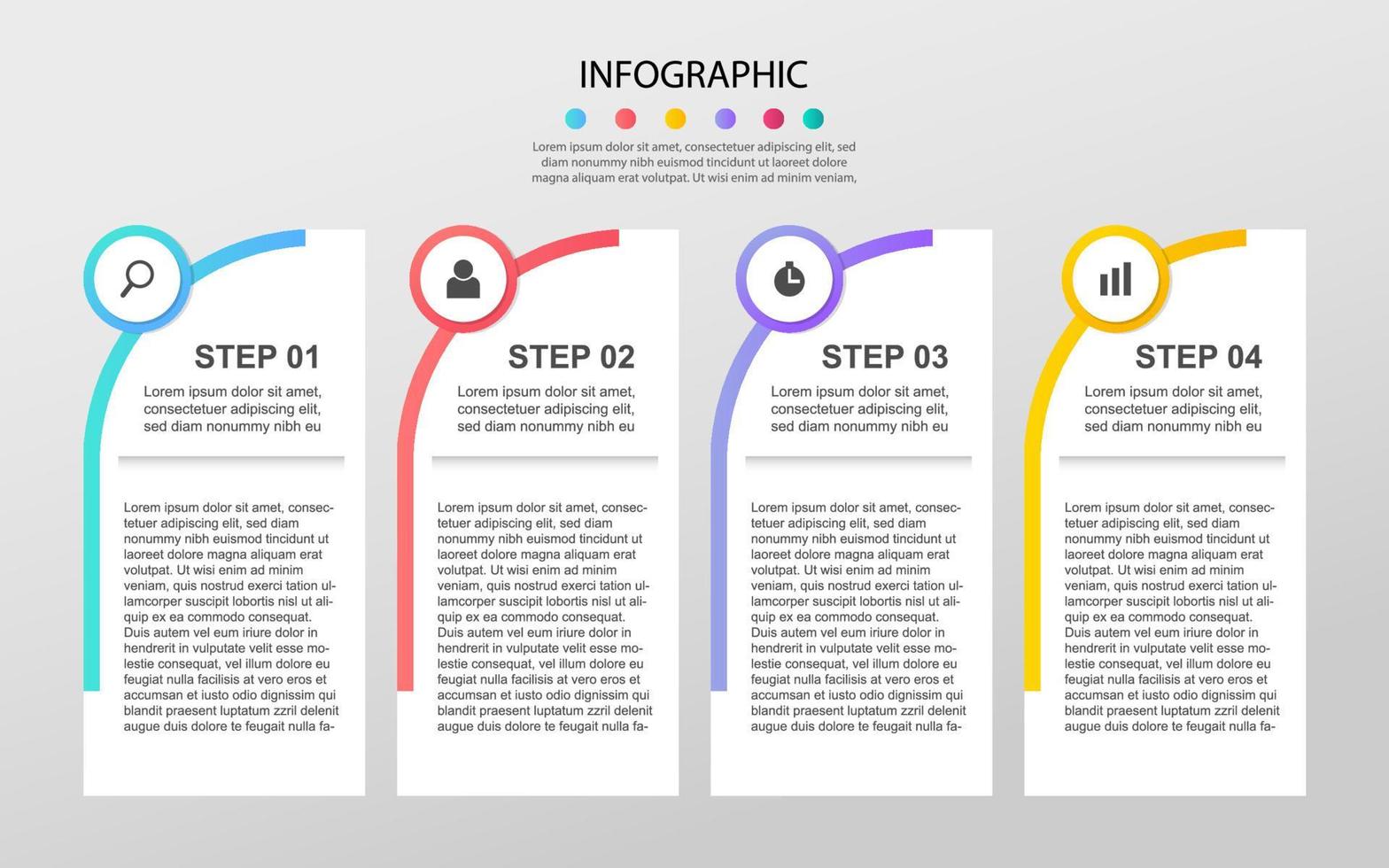 Business infographic design template with options, steps or processes. Can be used for workflow layout, diagram, annual report, web design vector