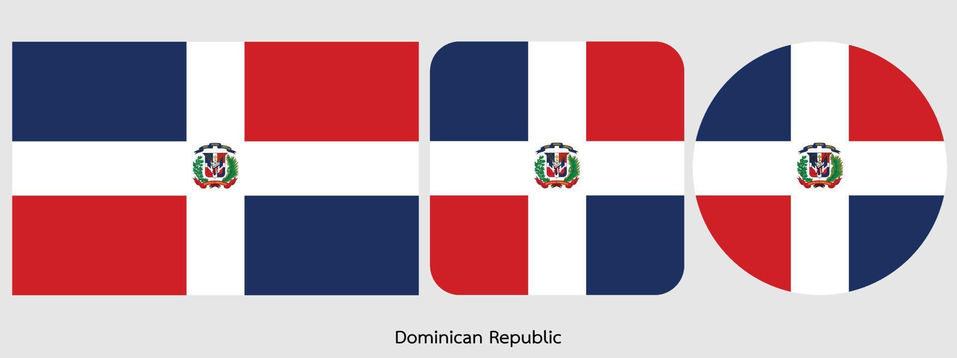 Dominican Republic flag, vector illustration