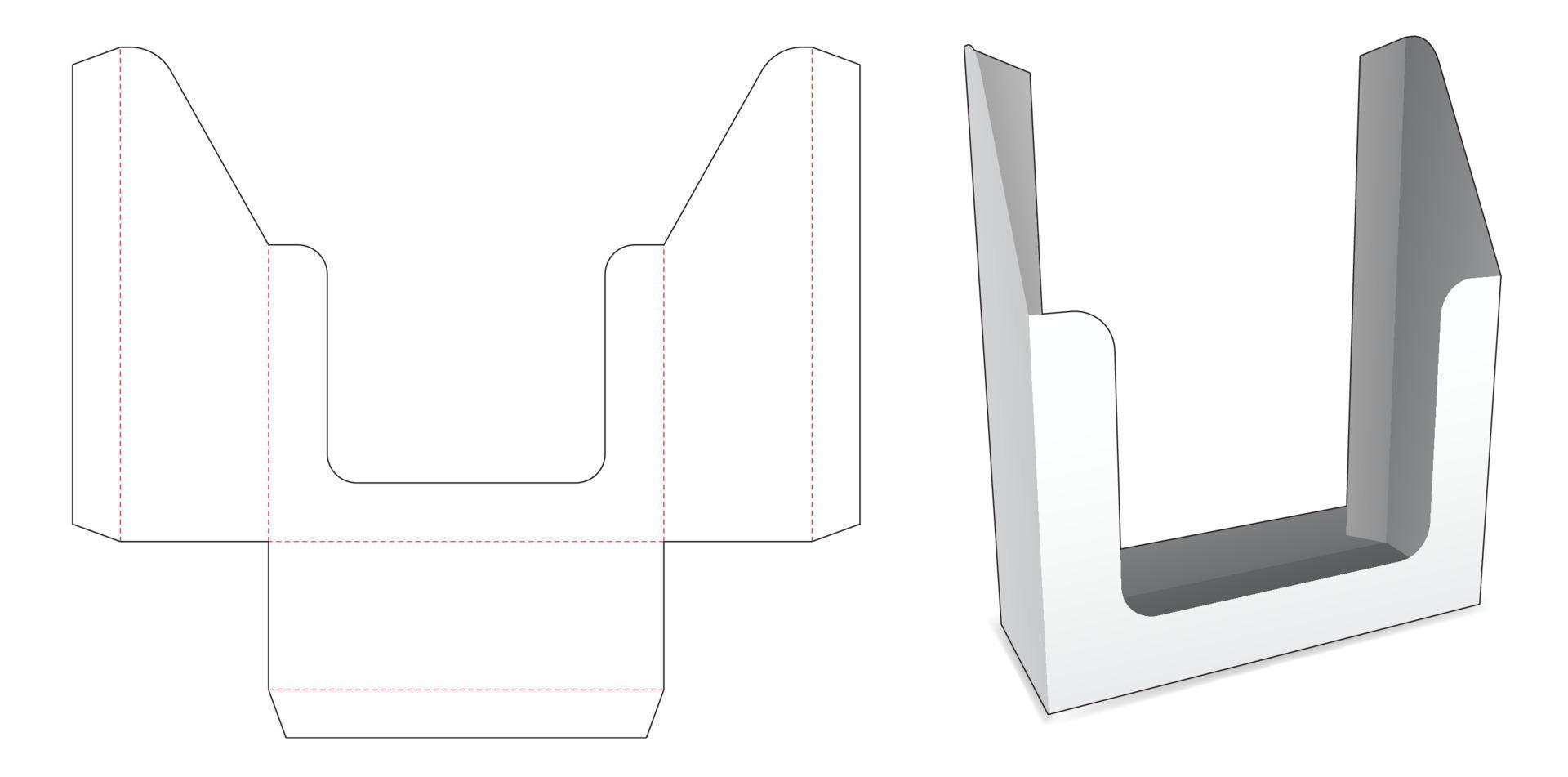 plantilla troquelada plegable de cartón vector