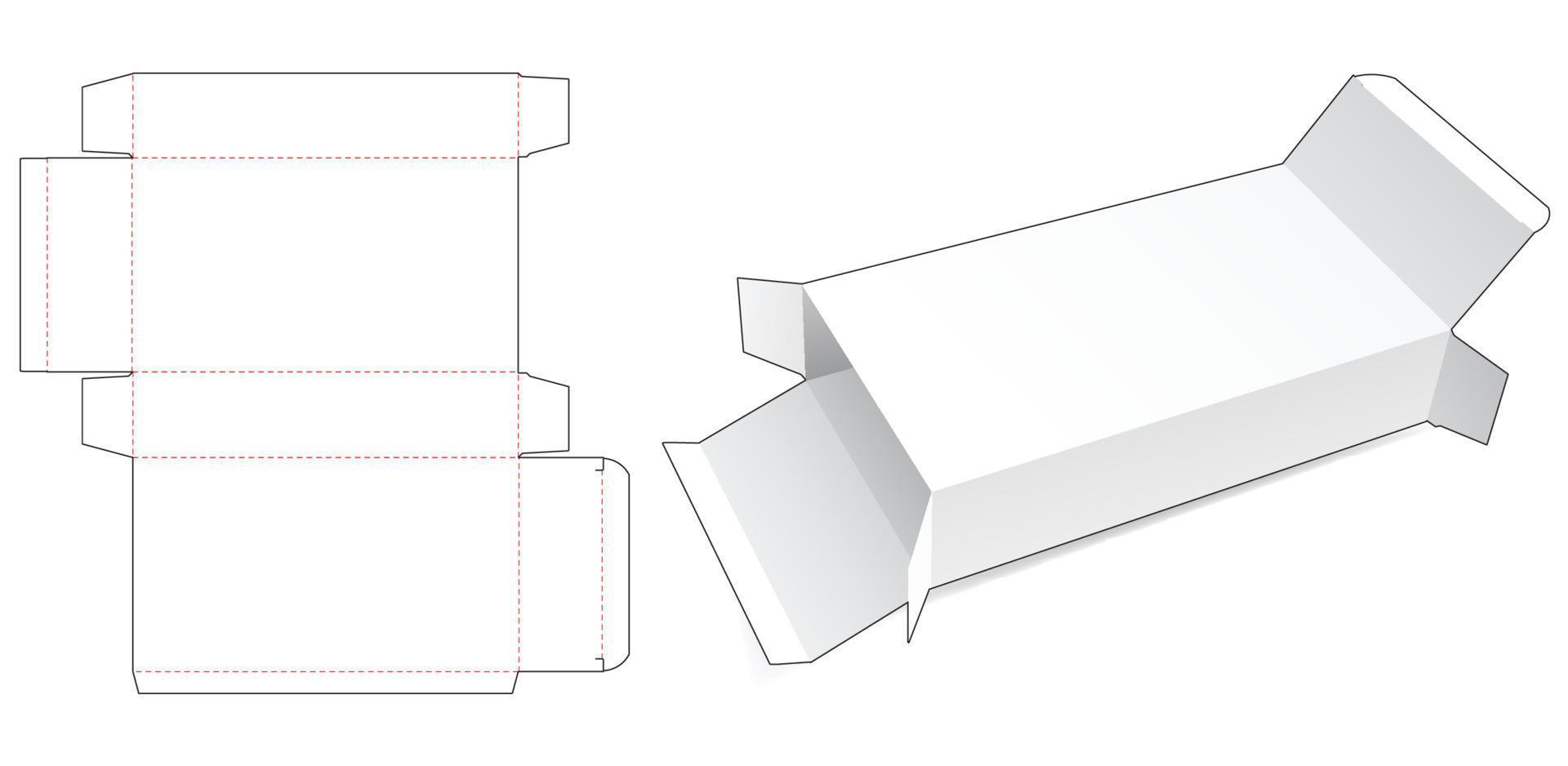 caja de embalaje plantilla troquelada vector