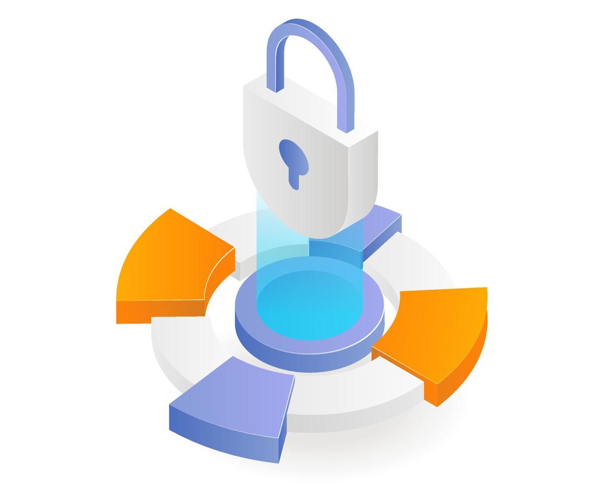 App security lock vector