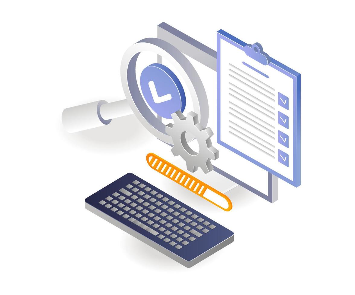 Search data and check the update test vector