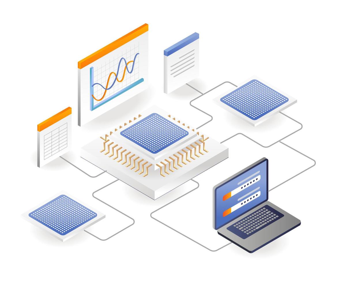Computer network chip data analysis vector