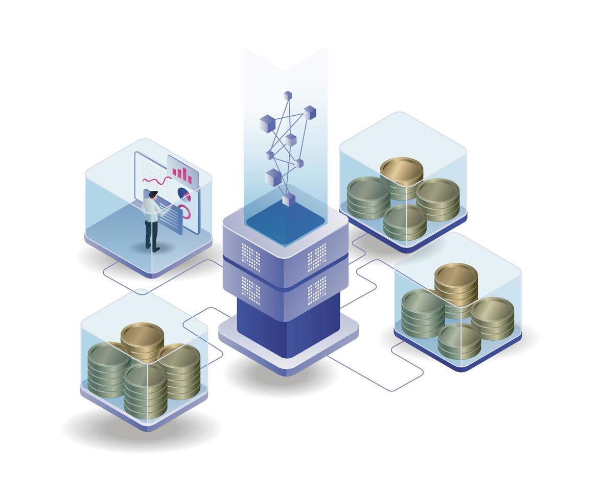 Business investment income analysis vector