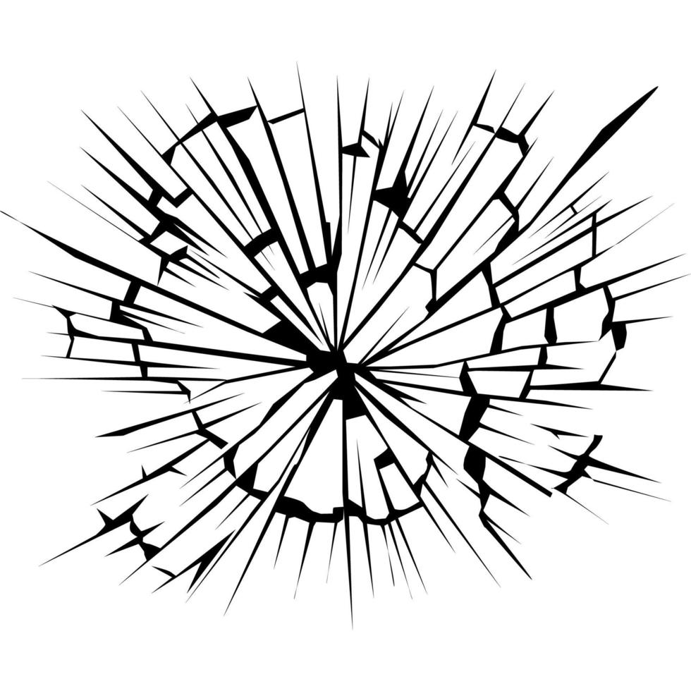 Cracked glass vector
