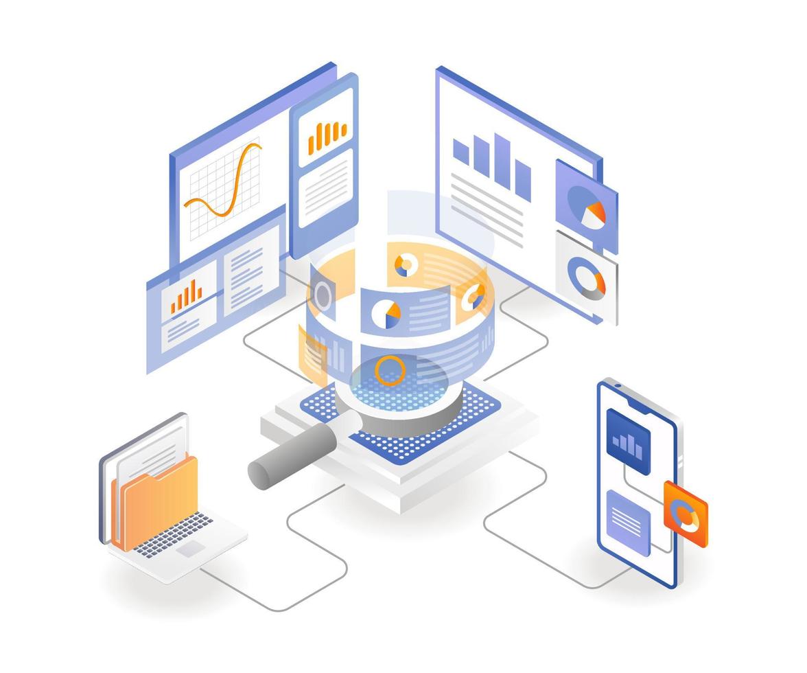 Analyze chips for web applications vector