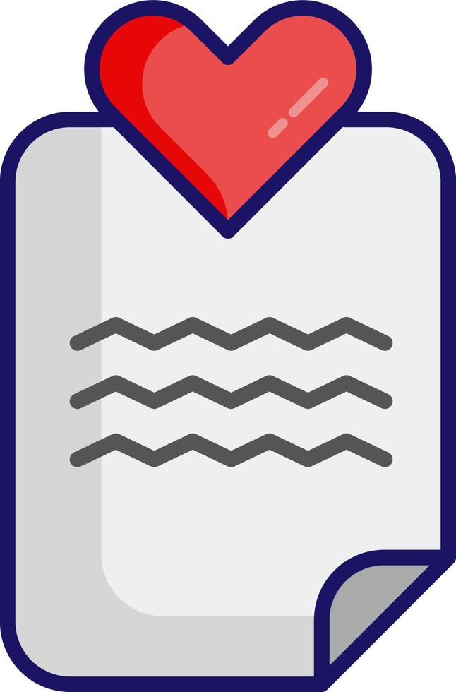 letter icon and heart vector
