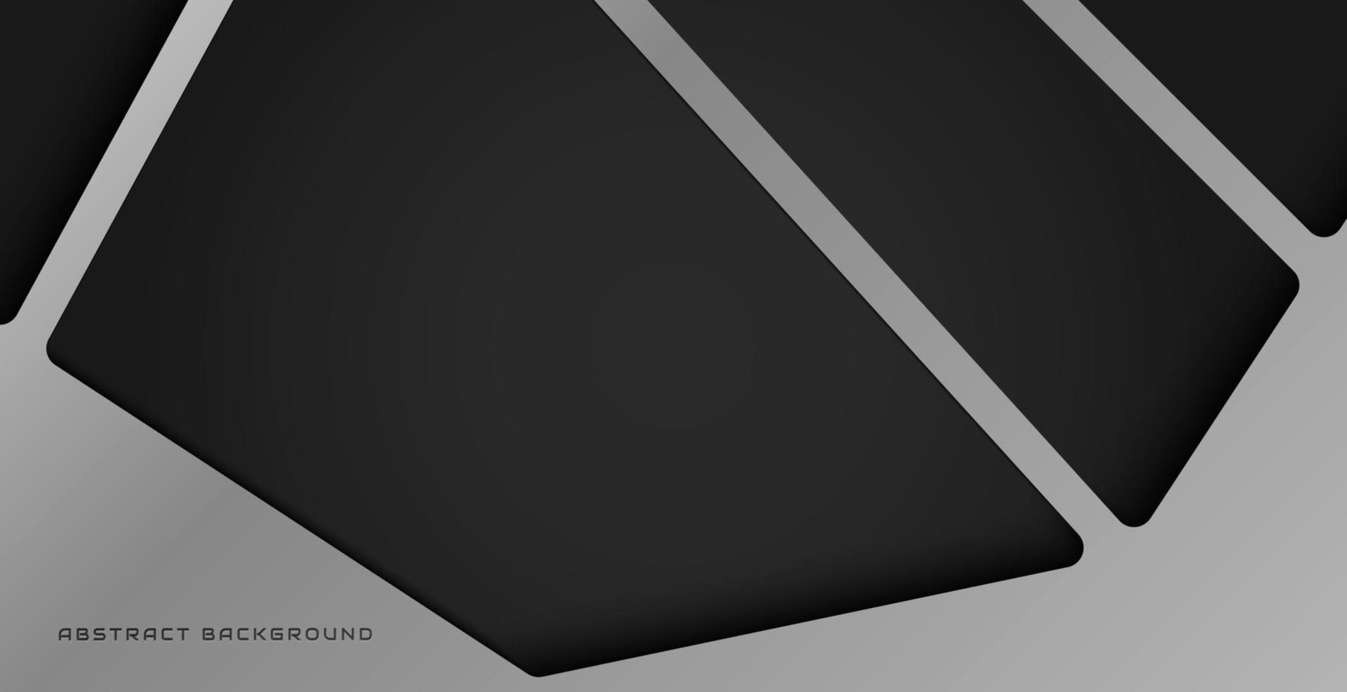 Overlap black and silver background with deep shadow and texture, luxury line background concept. vector