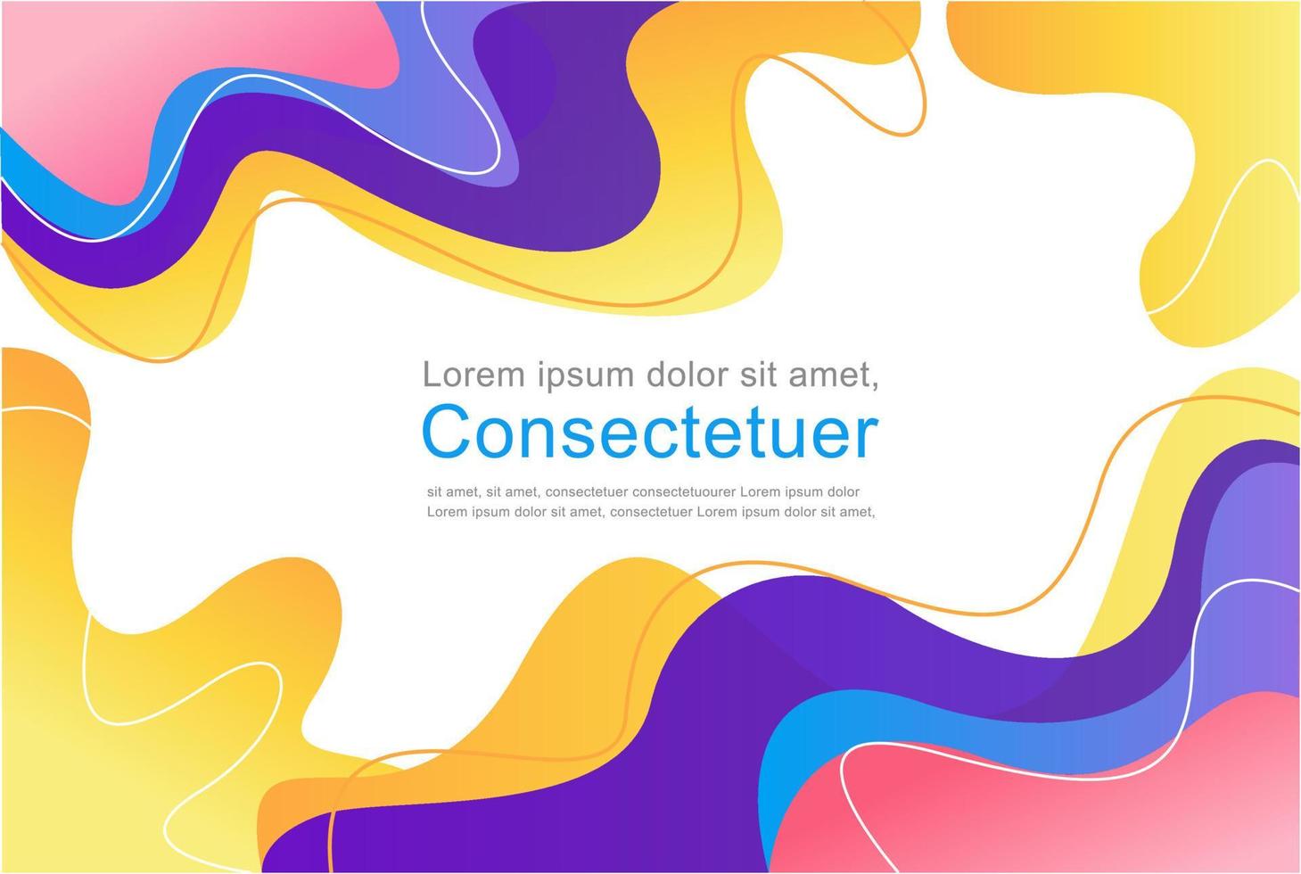 colorful gradient liquid shape Abstract background for business vector