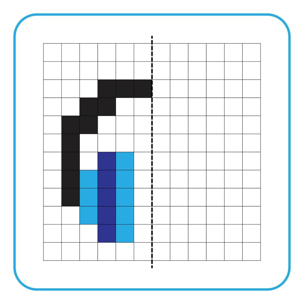 picture reflection educational game for kids learn to complete symmetry worksheets for preschool activities coloring grid pages visual perception and pixel art finish drawing the headset 5005273 vector art at vecteezy