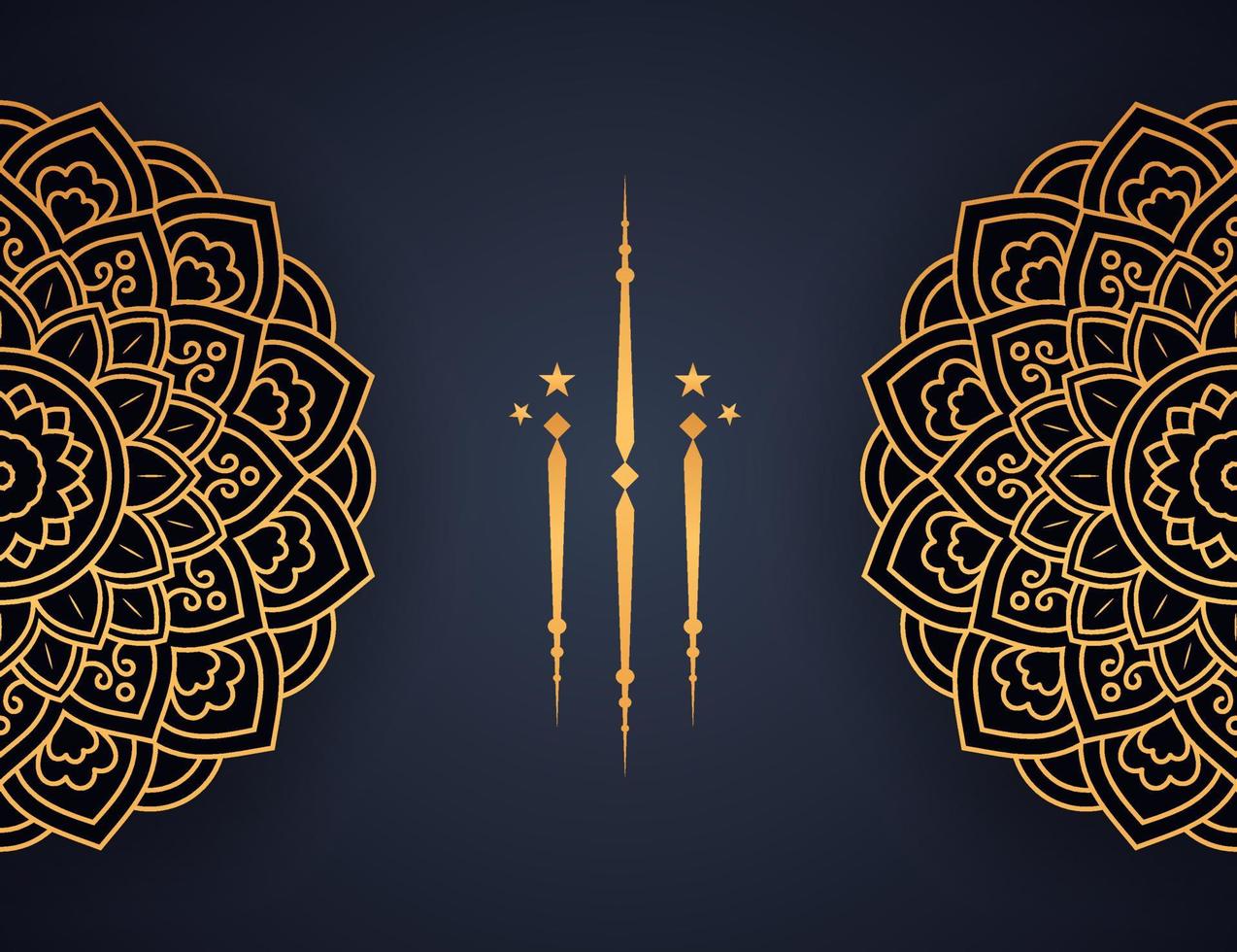 Luxury Mandala Islamic Background with Arabesque Pattern, Ornamental Background. decorative mandala for print, poster, cover, brochure, flyer, banner. vector