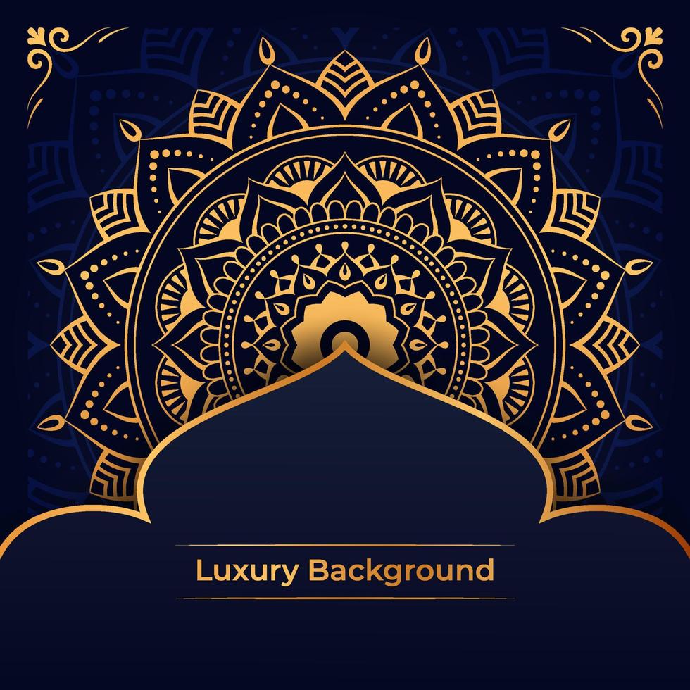 luxury mandala background with golden arabesque pattern. ornamental mandala design background in gold color vector