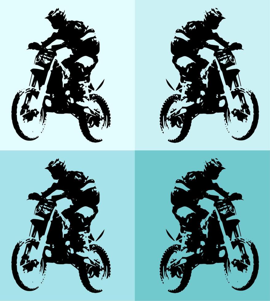 Pop art dirt bike poster vector