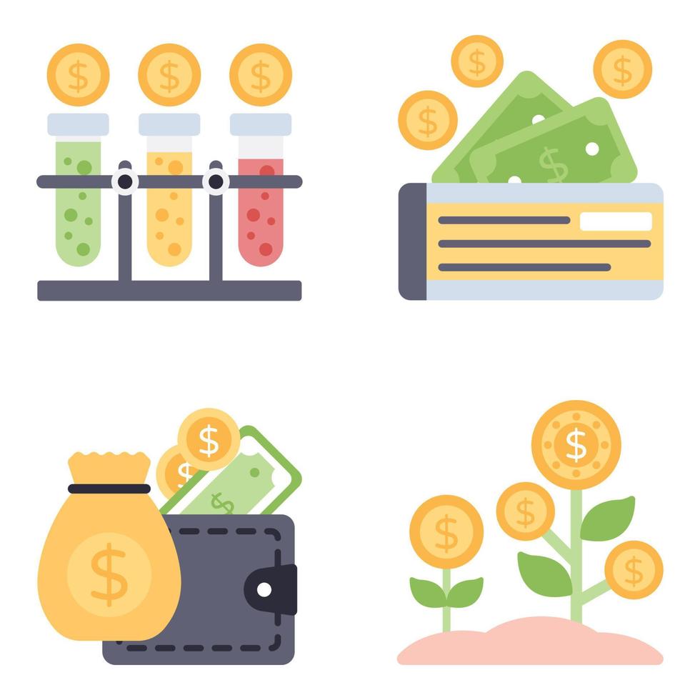 Finance Flat icons vector
