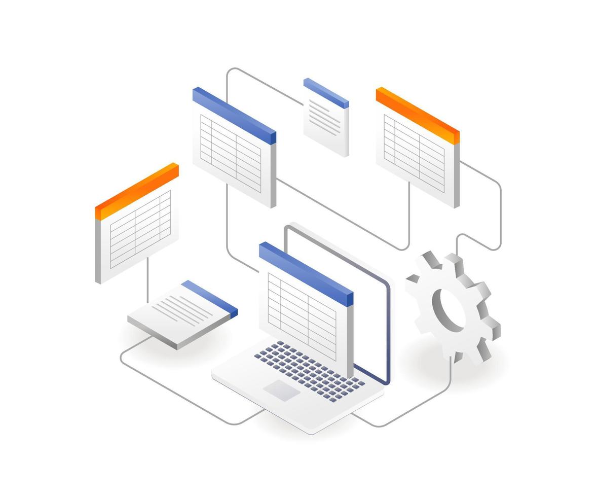 Network database process and settings vector