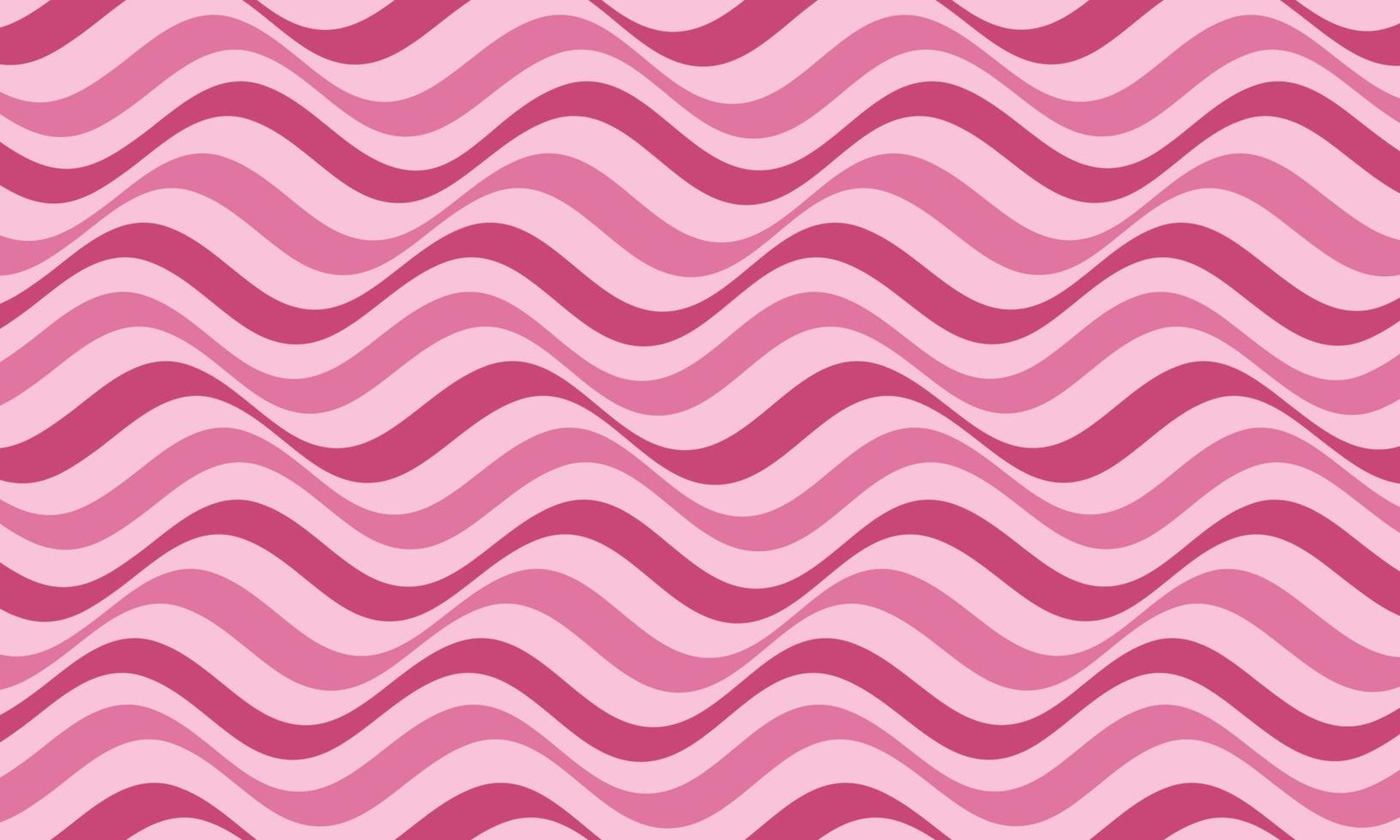 Abstract psychedelic pink wavy lines background. Optical illusion vector graphic