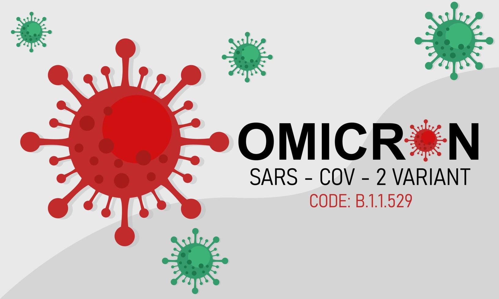 vector de diseño de variante de virus omicron