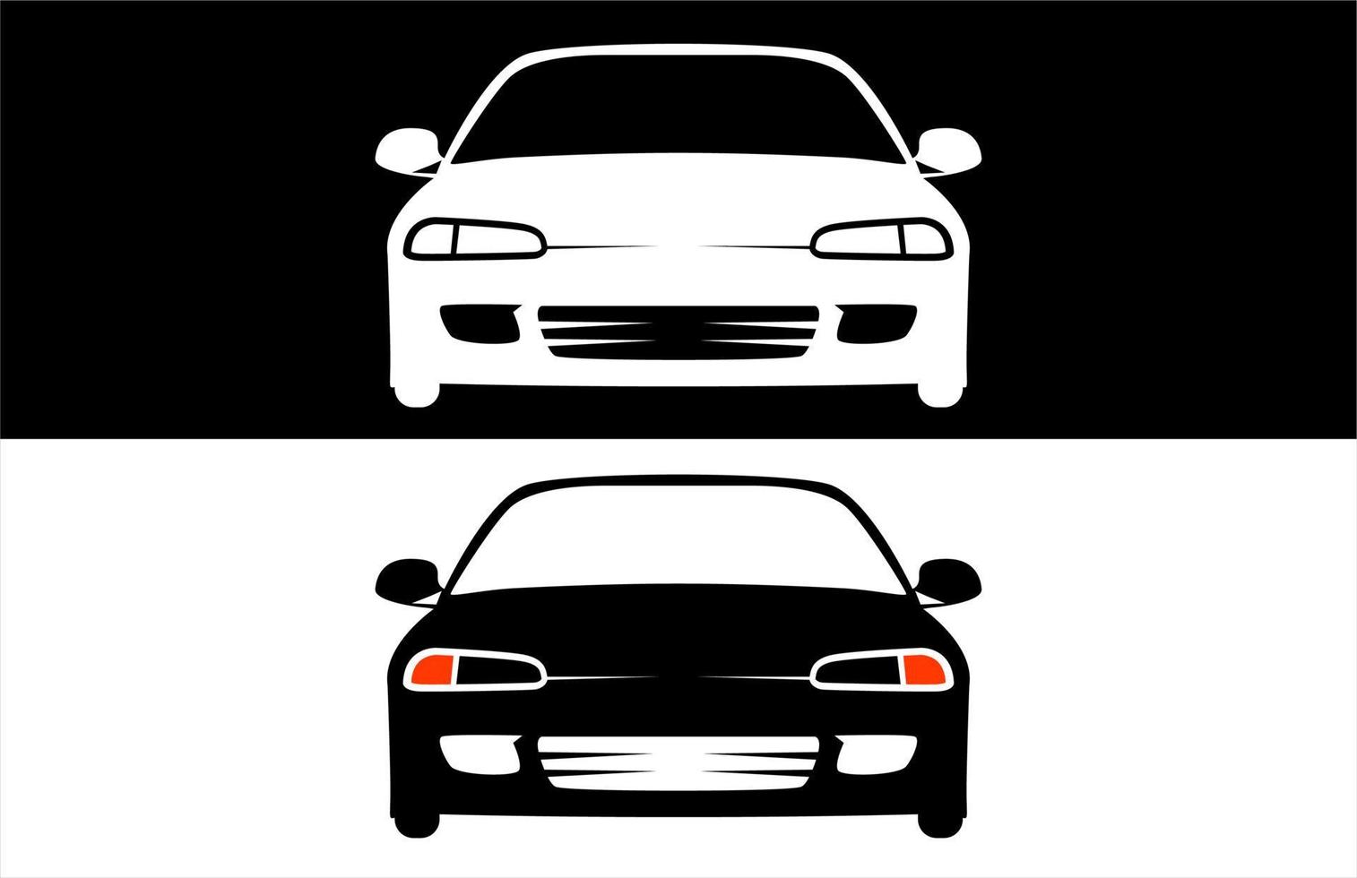 Front View Simple Car Vector ...