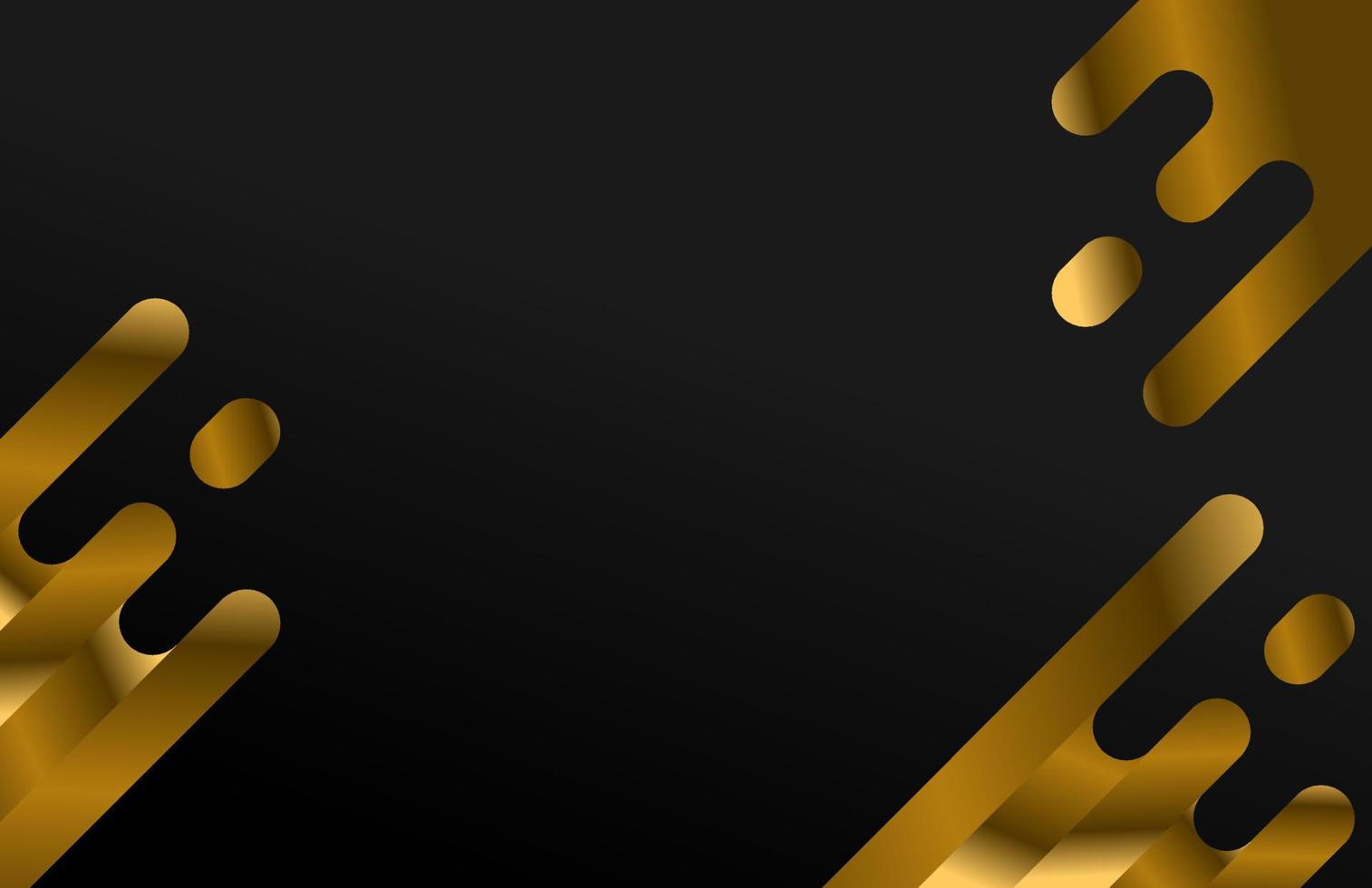 Golden Fluid Isolated Black B... vector