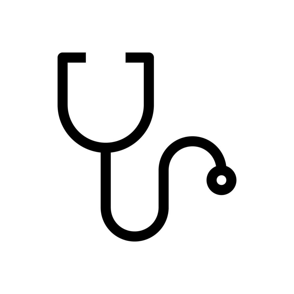 icono de stetoskop - médico y saludable vector