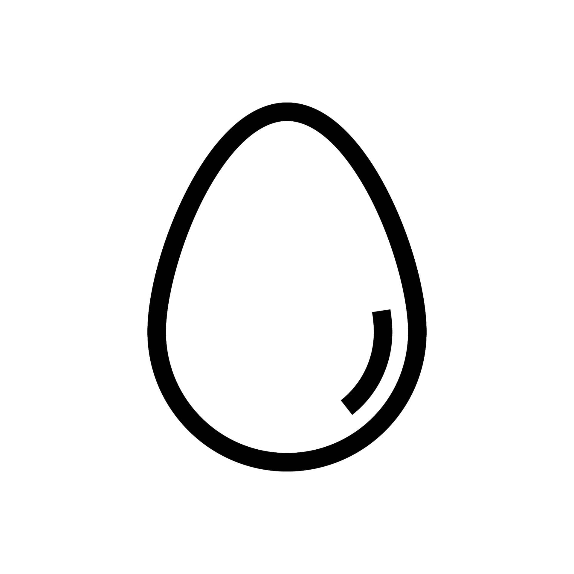 Egg Icon vector. Simple flat symbol. Perfect Black pictogram