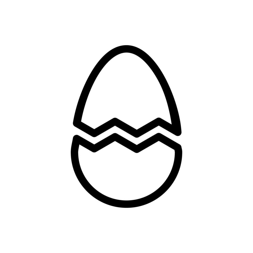 Egg Icon vector. Simple flat symbol. Perfect Black pictogram illustration on white background. vector