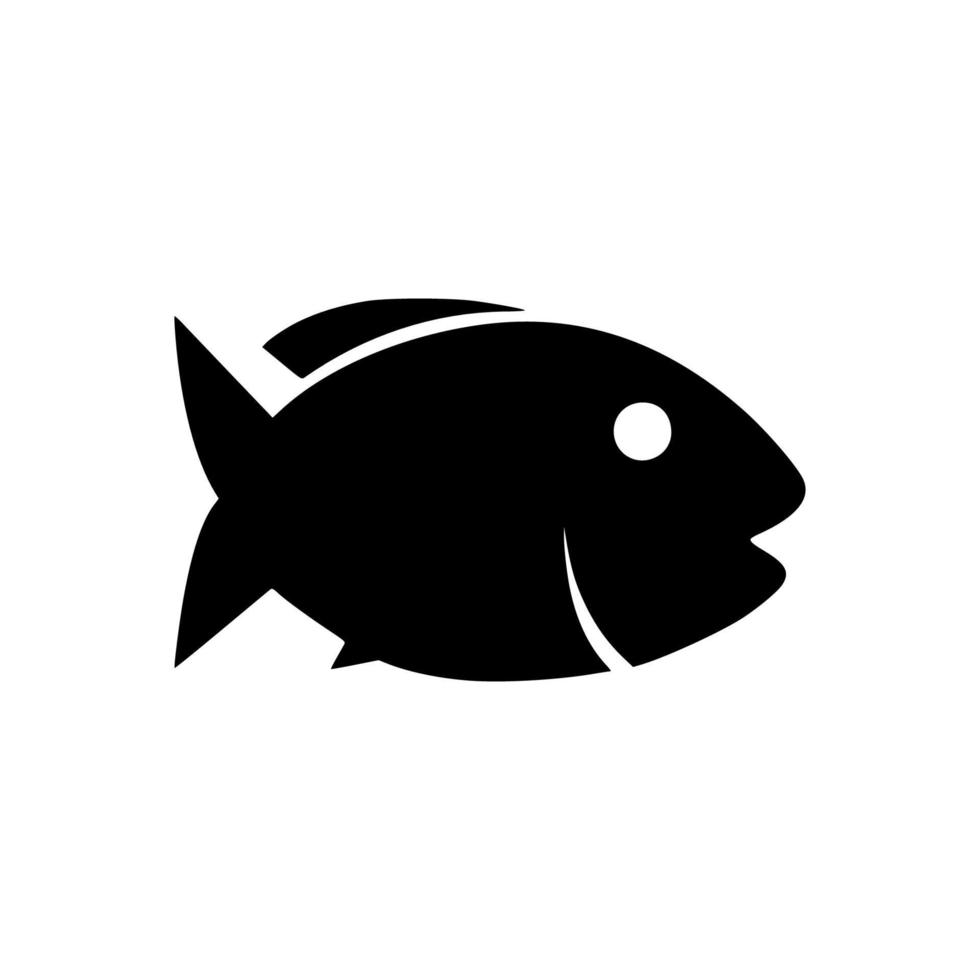 Fish Icon. Water Animal Symbol - Vector Logo Template.