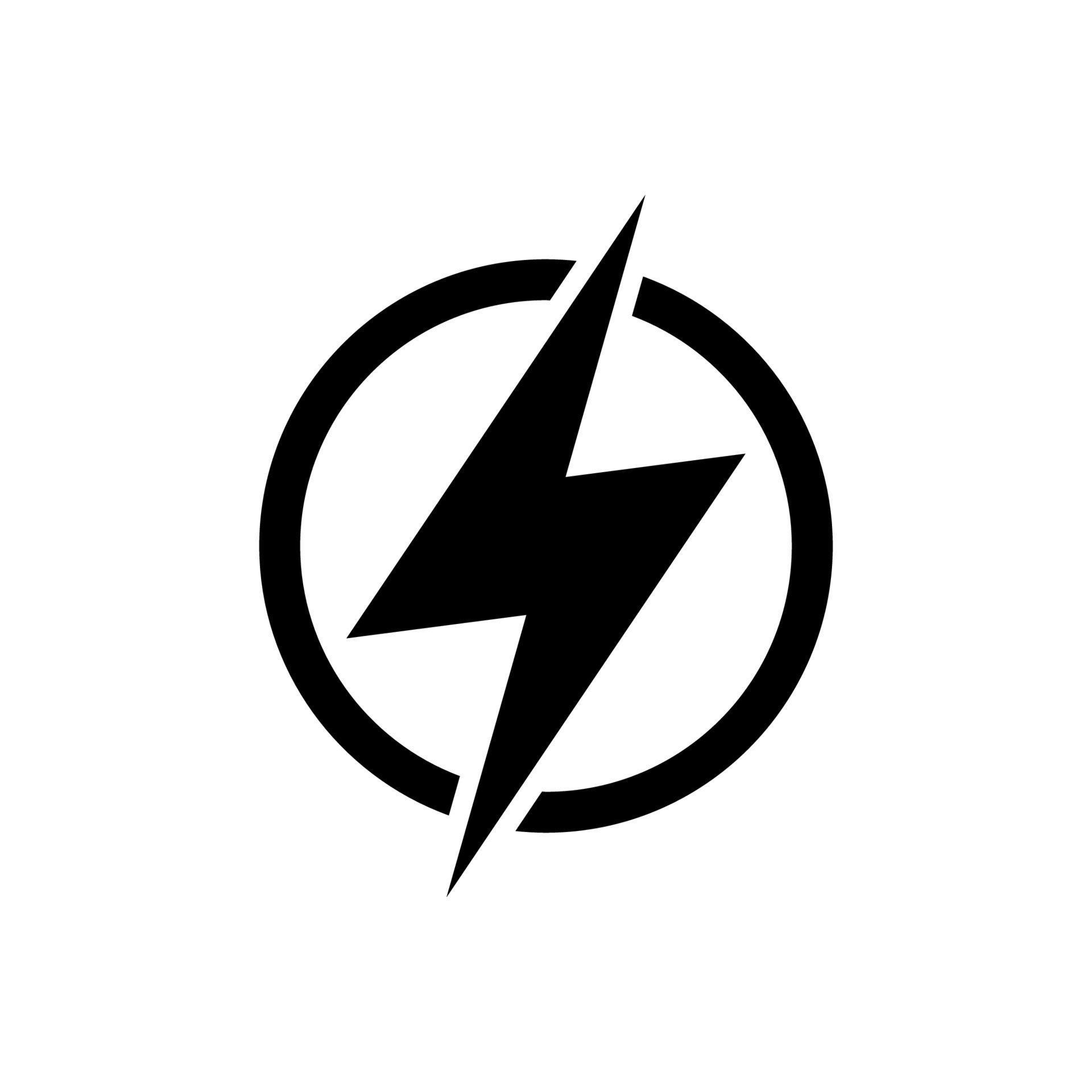 Lightning, electric power vector logo design element. Energy and