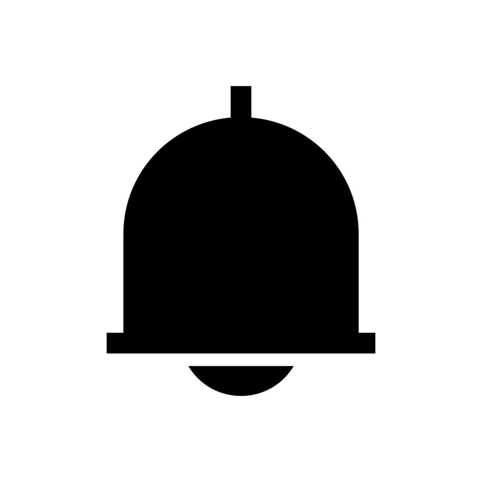 icono de campana en moderno estilo plano aislado sobre fondo gris. símbolo de notificación para el diseño de su sitio web, logotipo, aplicación, interfaz de usuario. ilustración vectorial, eps10. vector