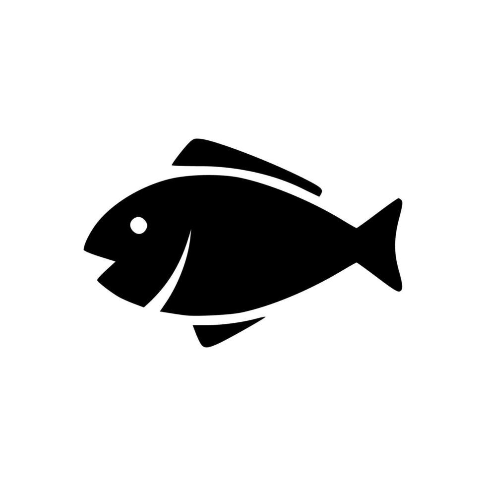 icono de pescado. símbolo de animal de agua - plantilla de logotipo vectorial. vector