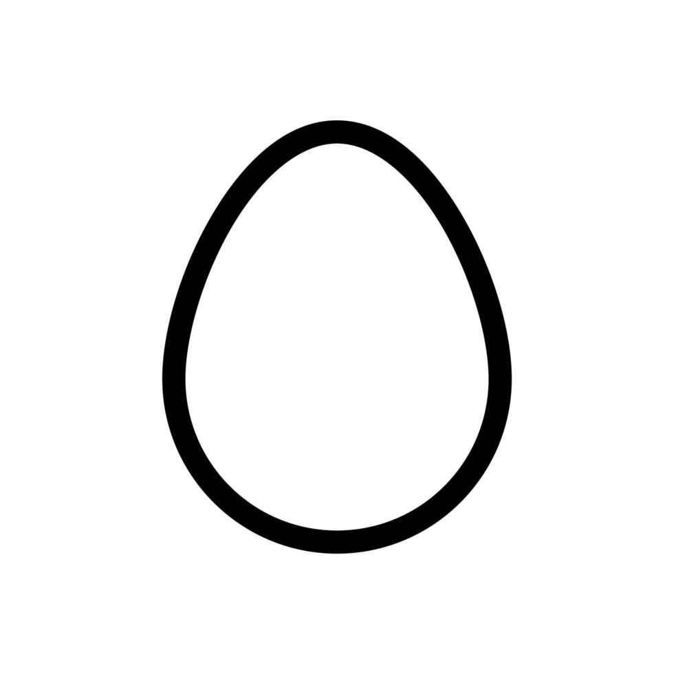 vector de icono de huevo. símbolo plano simple. Ilustración de pictograma negro perfecto sobre fondo blanco.