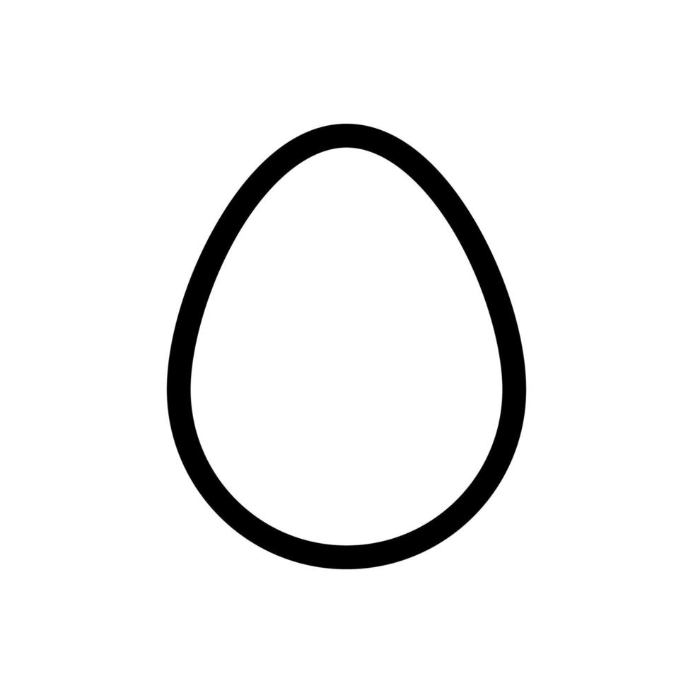 Egg Icon vector. Simple flat symbol. Perfect Black pictogram illustration on white background. vector