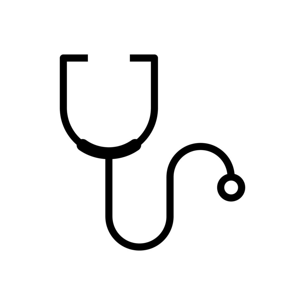 icono de stetoskop - médico y saludable vector