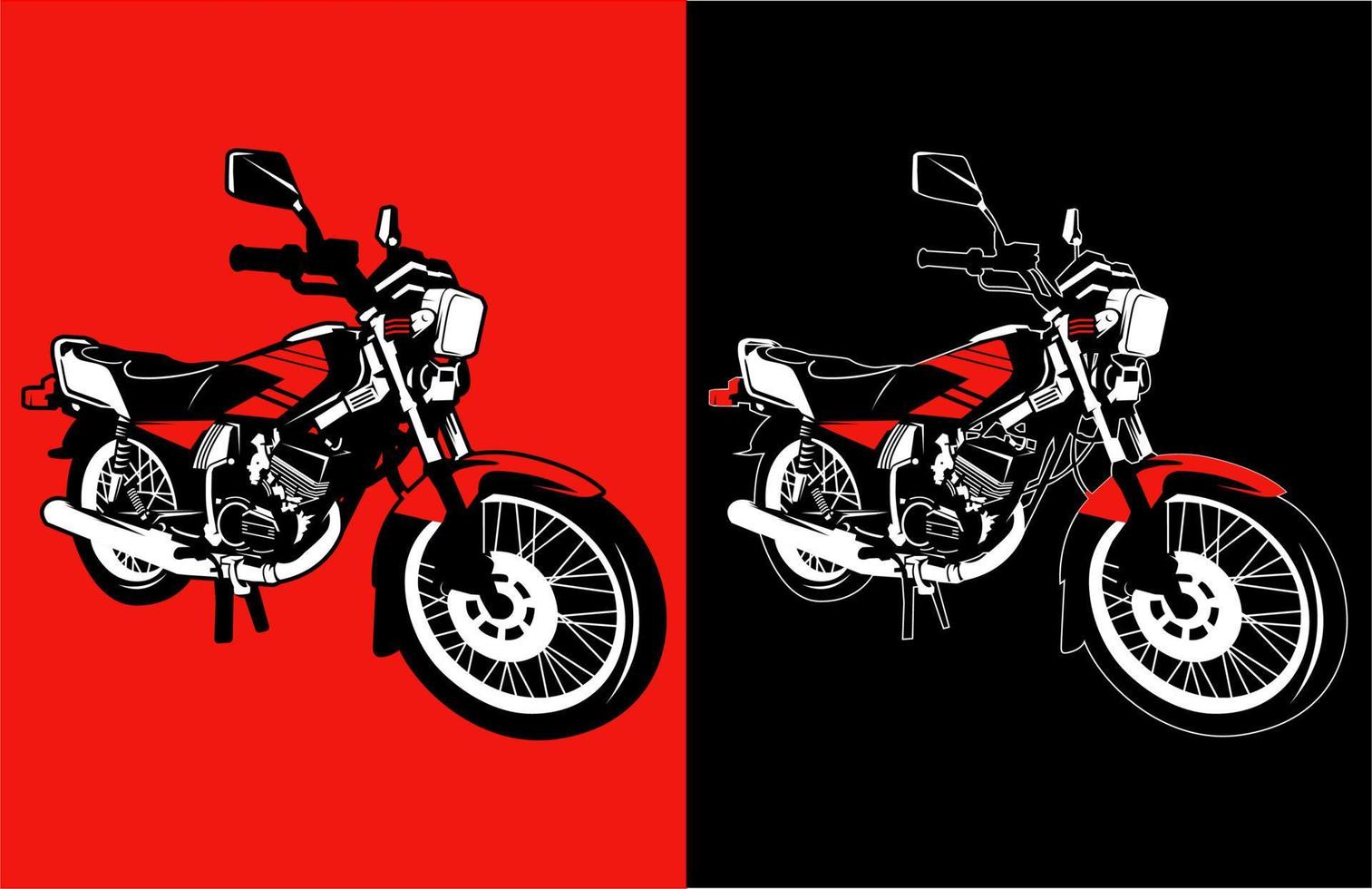 motocicletas clásicas japonesas ... vector