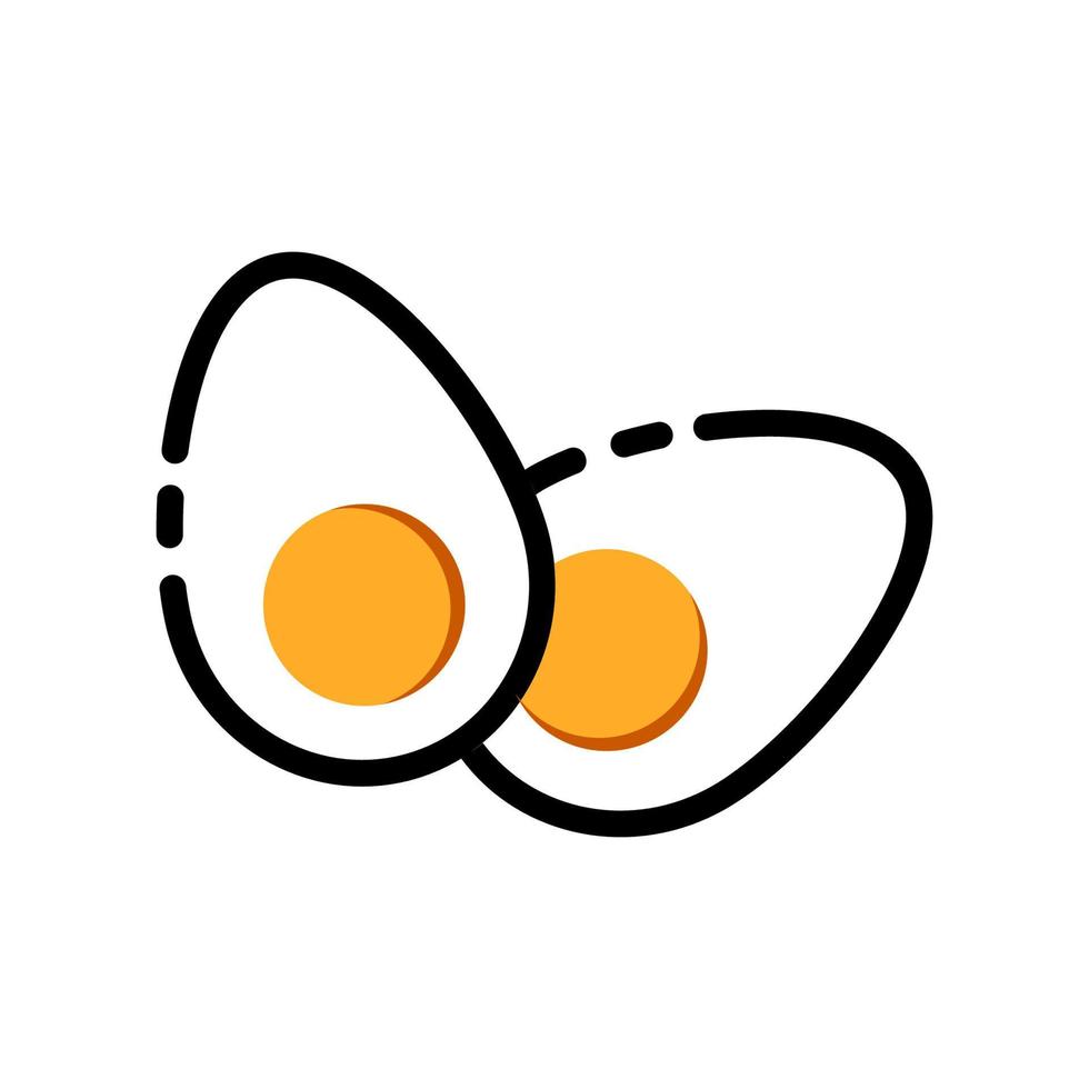 Egg Icon vector. Simple flat symbol. Perfect Black pictogram illustration on white background. vector