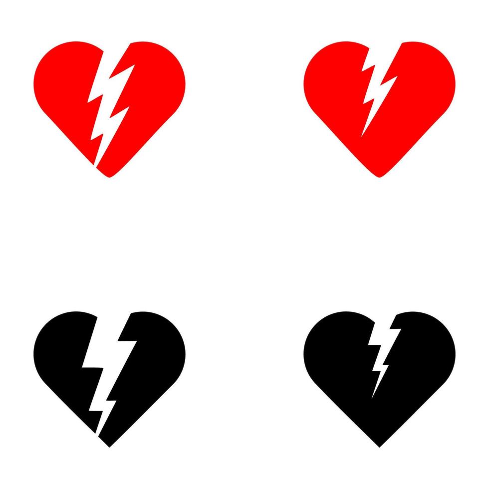colección de icono de corazón, símbolo del diseño moderno de estilo plano de icono de amor aislado sobre fondo blanco. ilustración vectorial. vector