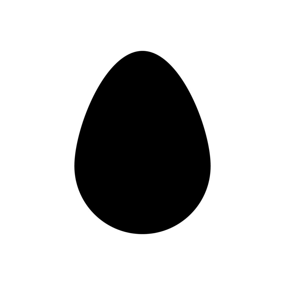 Egg Icon vector. Simple flat symbol. Perfect Black pictogram illustration on white background. vector