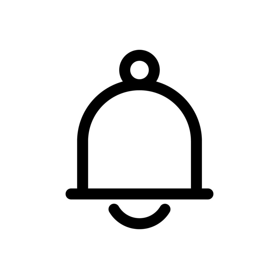 icono de campana en moderno estilo plano aislado sobre fondo gris. símbolo de notificación para el diseño de su sitio web, logotipo, aplicación, interfaz de usuario. ilustración vectorial, eps10. vector